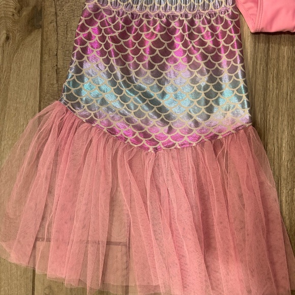 Mermaid one piece bathing suit with skirt - Picture 2 of 4